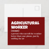 Landwirtschaftliche Postkarte - Definition der Lan (Vorne/Hinten)