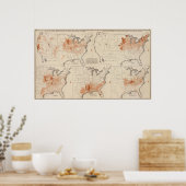 Landwirtschaftliche Produktion in den USA Poster (Küche)