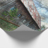 Landwirtschaftliche Rustikale Vintage Textur Geschenkpapier (Ecke)