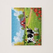 Landwirtschaftliche Tiere mit Scheunenlandschaft Puzzle (Vertikal)