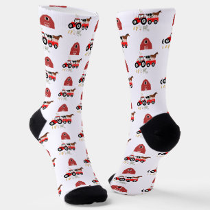 Landwirtschaftliche Tiere & Roter Traktor Barnyard Socken