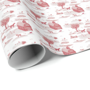 Landwirtschaftliche Toilette (Rot) Geschenkpapier