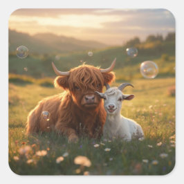 Landwirtschaftliche Unternehmen Quadratischer Aufkleber