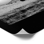 Landwirtschaftliche Winterfarm Bewässerung B&W Poster (Ecke)