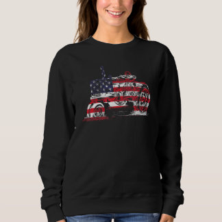 Landwirtschaftliche Zugmaschine Amerikanische Flag Sweatshirt