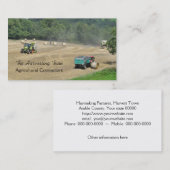 Landwirtschaftlicher erntender Auftragnehmer Visitenkarte (Vorne/Hinten)