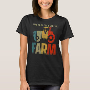 Landwirtschaftlicher Landwirt Vintage-Traktor auf  T-Shirt
