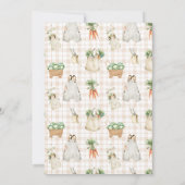 Landwirtschaftlicher Markt Moderne Babydusche Einladung (Rückseite)