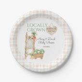 Landwirtschaftlicher Markt Moderne Babydusche Pappteller (Vorderseite)