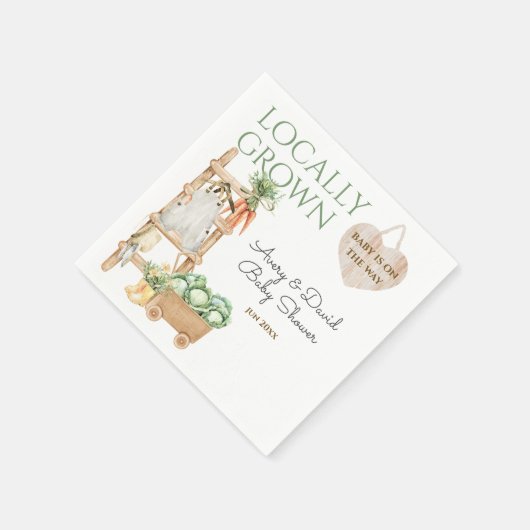 Landwirtschaftlicher Markt Moderne Babydusche Serviette (Ecke)