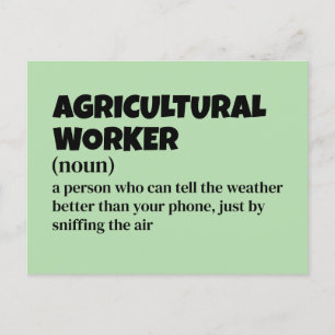 Landwirtschaftlicher Spaß - Definition des Begriff Feiertagspostkarte