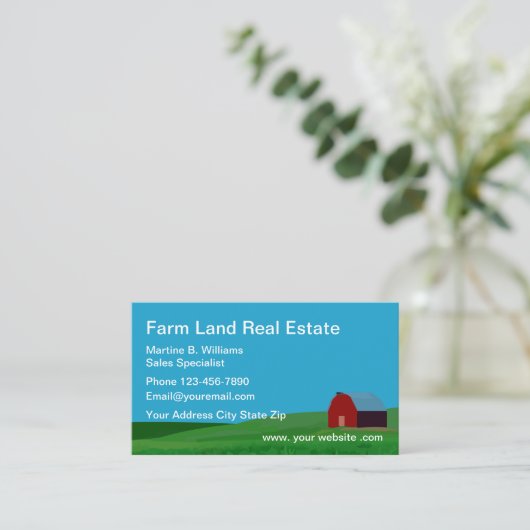 Landwirtschaftliches Anwesen Visitenkarte (Stehend Vorderseite)