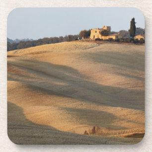 Landwirtschaftliches Feld bei Sonnenuntergang, Val Untersetzer