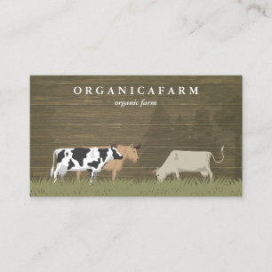 Landwirtschaftliches Grün Holz Visitenkarte