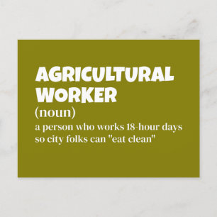 Landwirtschaftliches Leben - Funny Worker - Defini Feiertagspostkarte