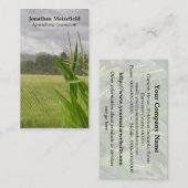 Landwirtschaftliches MaislandschaftsFoto Visitenkarte (Vorne/Hinten)