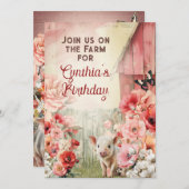 Landwirtschaftliches Party Einladung (Vorne/Hinten)