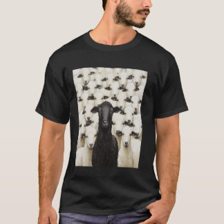 Landwirtschaftliches Tier Schaf Schwarz T-Shirt