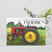 Landwirtschaftsausstellung, Traktor-Zug, Einladung (Stehend Vorderseite)