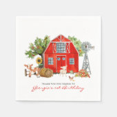 Landwirtschaftsthema | Birthday Party Serviette (Vorderseite)