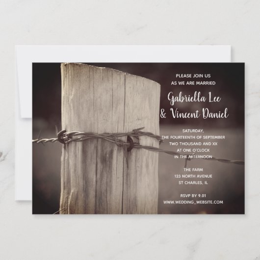 Landzauber-Hochzeit Einladung (Vorderseite)