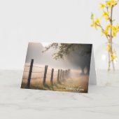 Landzaun am Morgen Nebel Karte (Gelbe Blume)