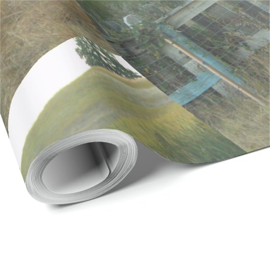 Landzaun im Weinland Geschenkpapier (Rolleneckpunkt)