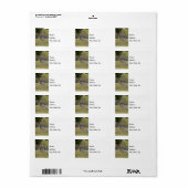 Landzaun und Eichhörnchen Adressaufkleber (Vorne)