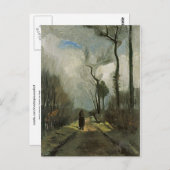 Lane im Herbst, Vincent van Gogh Kunstgeschichte Postkarte (Vorne/Hinten)