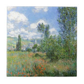 Lane in den Mohnfeldern - Claude Monet Fliese (Vorderseite)