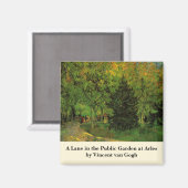 Lane in Public Garden, Arles von Vincent van Gogh Magnet (Vorderseite/Rückseite)