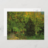 Lane in Public Garden, Arles von Vincent van Gogh Postkarte (Vorne/Hinten)