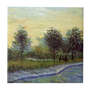 Lane in Voyer d'Argenson Park von Vincent van Gogh Fliese