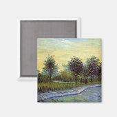 Lane in Voyer d'Argenson Park von Vincent van Gogh Magnet (Vorderseite/Rückseite)