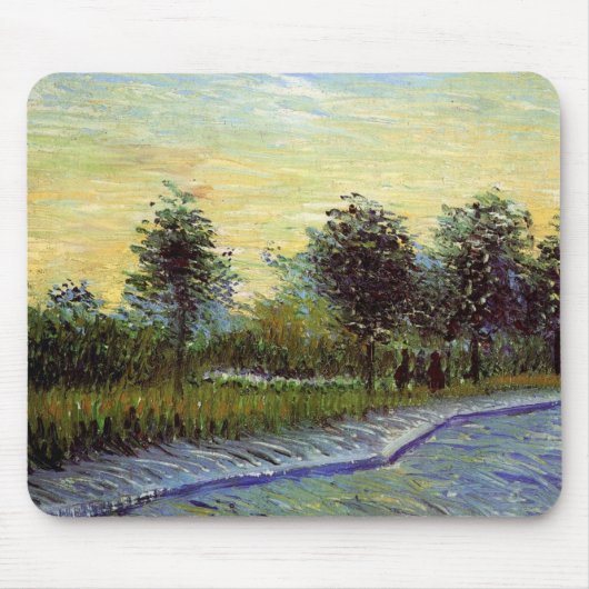 Lane in Voyer d'Argenson Park von Vincent van Gogh Mousepad (Vorne)