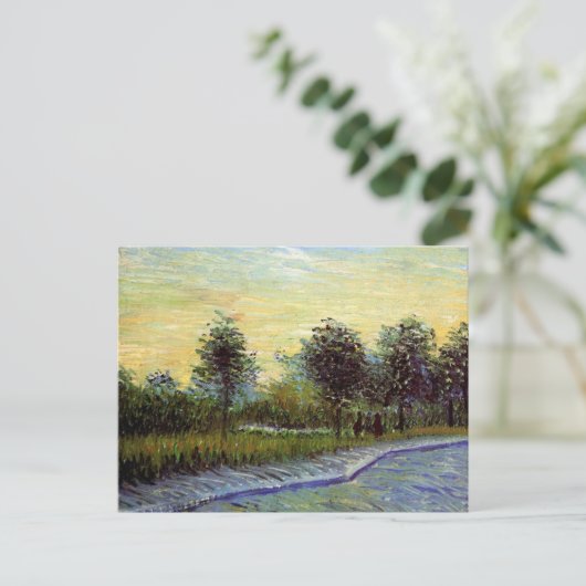 Lane in Voyer d'Argenson Park von Vincent van Gogh Postkarte (Stehend Vorderseite)