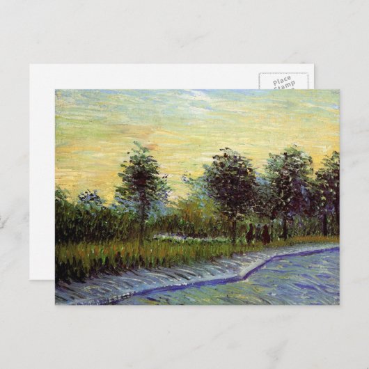Lane in Voyer d'Argenson Park von Vincent van Gogh Postkarte (Vorne/Hinten)