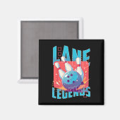 Lane Legends Bowling Sportdesign Magnet (Vorderseite/Rückseite)