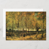 Lane mit Poplars von Vincent van Gogh Einladung (Vorne/Hinten)