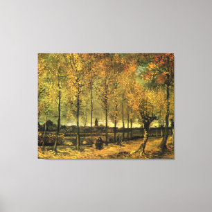 Lane mit Poplars von Vincent van Gogh. Feinstäube Leinwanddruck