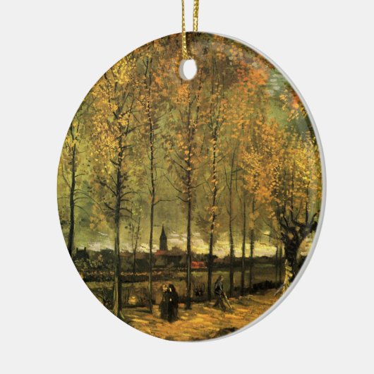 Lane mit Poplars von Vincent van Gogh Keramik Ornament (Links)