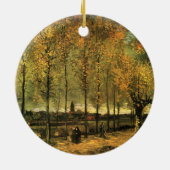 Lane mit Poplars von Vincent van Gogh Keramik Ornament (Hinten)