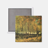 Lane mit Poplars von Vincent van Gogh Magnet (Vorderseite/Rückseite)