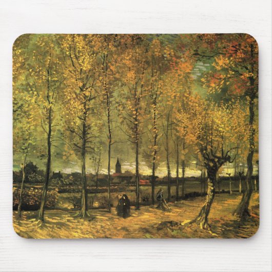 Lane mit Poplars von Vincent van Gogh Mousepad (Vorne)
