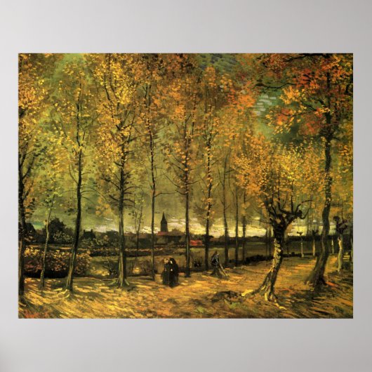 Lane mit Poplars von Vincent van Gogh Poster (Vorne)