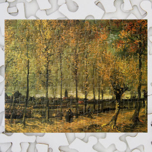 Lane mit Poplars von Vincent van Gogh Puzzle