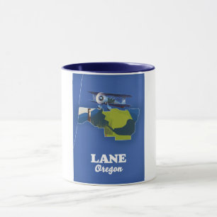 Lane Oregon Travel Map Tasse