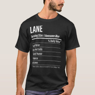 Lane Serviergrößen-Nährwertaufkleber T-Shirt