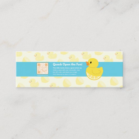 Lane's Foto Duck Mini Visitenkarte (Vorderseite)