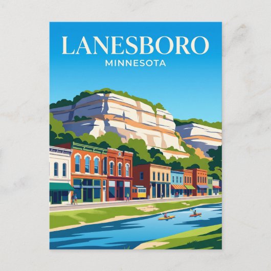 Lanesboro Minnesota Postkarte (Vorderseite)